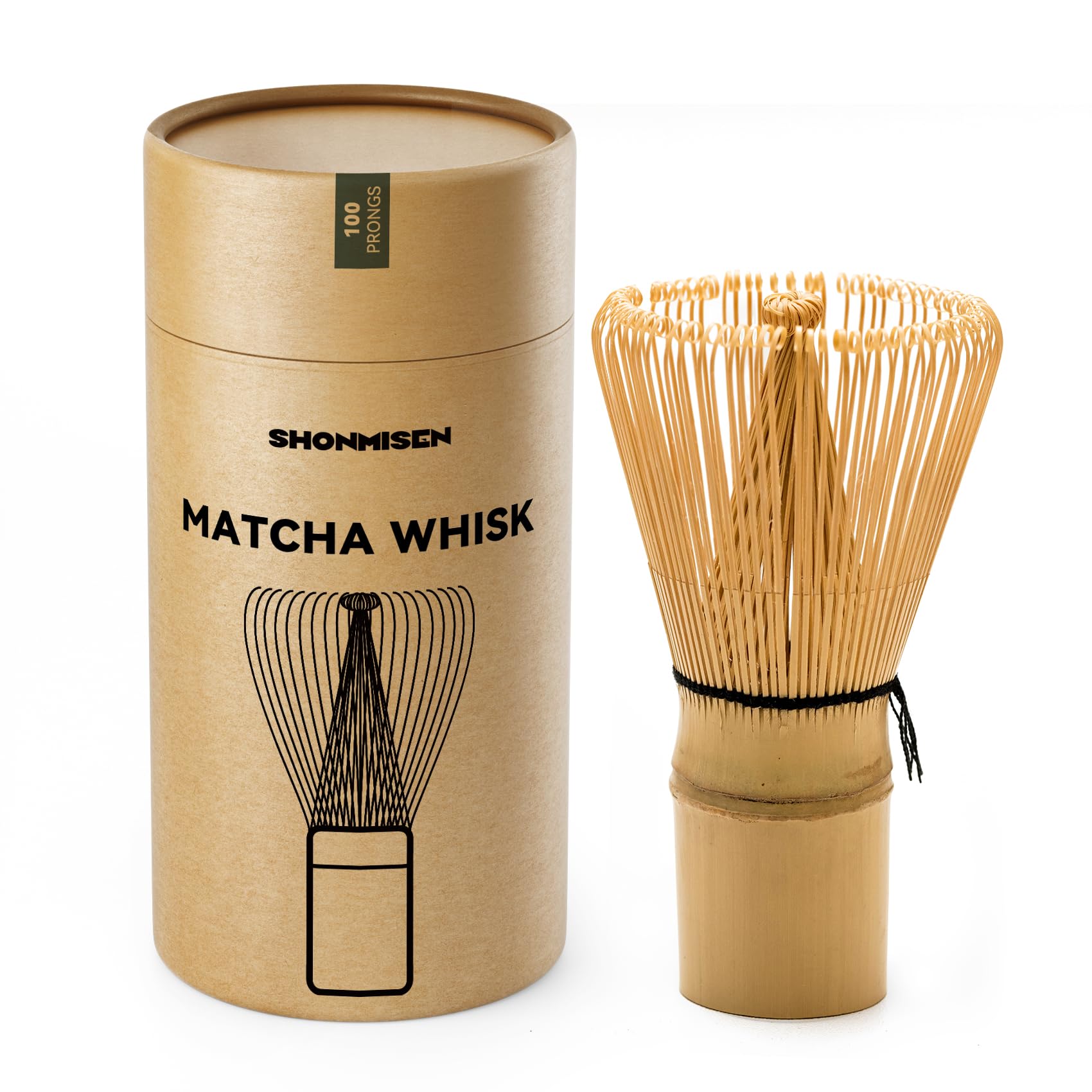 Bamboo Matcha Whisk 80/100/120 Prong, Traditional Japanese Chasen Matcha Stirrer -Authentic Japanese Bamboo Whisk For Matcha Tea (120prongs)